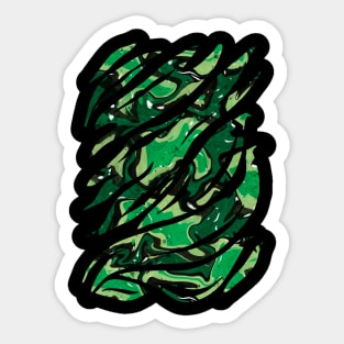 Claws shapes with military camo pattern Sticker